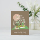 Carte Postale Illustration de serre pour les amateurs de Plantes (Debout devant)