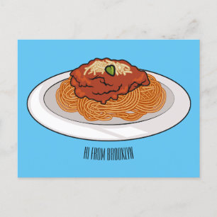 Carte Postale Illustration de Spaghetti
