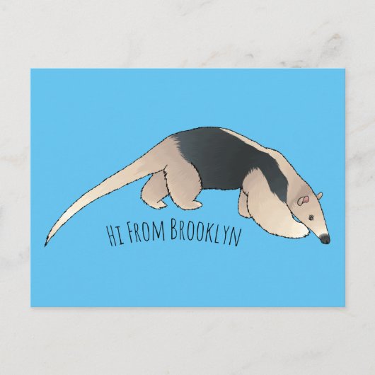 Carte Postale Illustration de Tamandua (Devant)