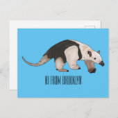 Carte Postale Illustration de Tamandua (Devant / Derrière)