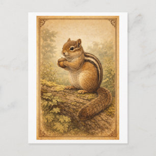 Carte Postale Illustration de tamia de style vintage