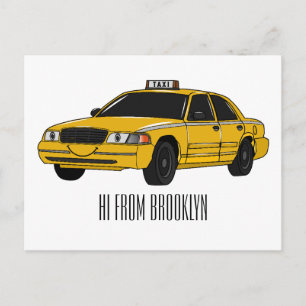 Carte Postale Illustration de taxi