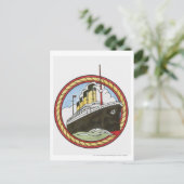 Carte Postale Illustration de Titanic (Debout devant)