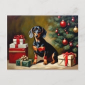 Carte Postale Illustration de vacances à Dachshund (Devant)