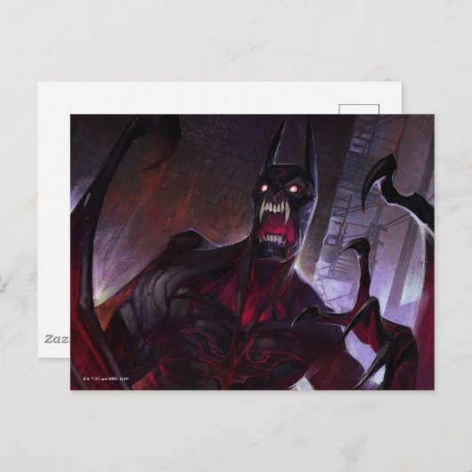 Carte Postale Illustration de Vampire Batman en crise infinie (Devant / Derrière)