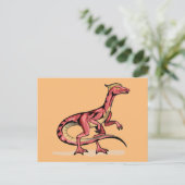 Carte Postale Illustration De Velociraptor. (Debout devant)