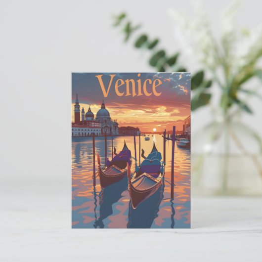 Carte Postale Illustration de Venise (Debout devant)