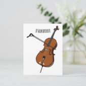 Carte Postale Illustration de violoncelle (Debout devant)