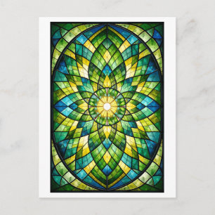 Carte Postale Illustration de vitrail