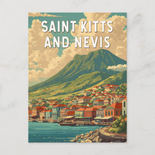 Carte Postale Illustration de voyage à Saint-Kitset-Nevis Art