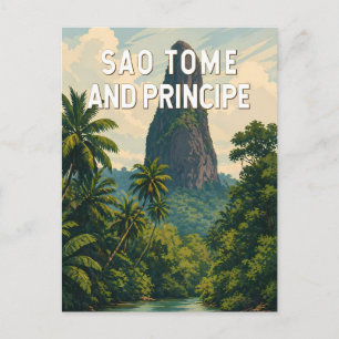 Carte Postale Illustration de voyage à Sao Tome et Principe Art