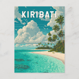 Carte Postale Illustration de voyage artistique vintage Kiribati
