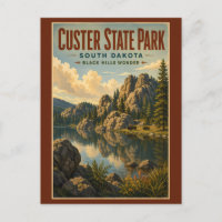Illustration de voyage au Custer State Park, Dakot