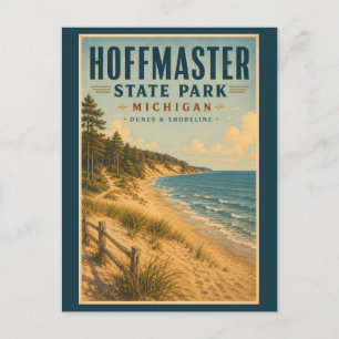 Carte Postale Illustration de voyage au parc d'État Hoffmaster d