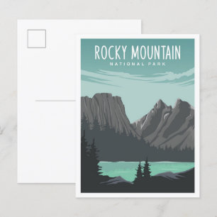 Carte Postale Illustration de voyage dans le parc national des R