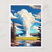 Carte Postale Illustration de voyage dans le parc national Yello (Devant)