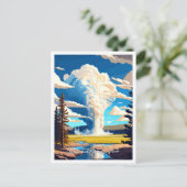 Carte Postale Illustration de voyage dans le parc national Yello (Debout devant)