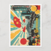Carte Postale Illustration de voyage d'art pop vietnamien (Devant)