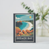 Carte Postale Illustration de voyage d'art rétro de Bremer Bay e (Debout devant)