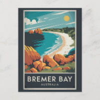 Illustration de voyage d'art rétro de Bremer Bay e