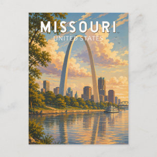 Carte Postale Illustration de voyage d'art vintage du Missouri