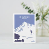 Carte Postale Illustration de voyage de Chamonix Mont Blanc Fran (Debout devant)