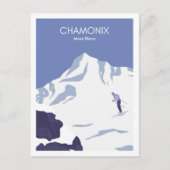 Carte Postale Illustration de voyage de Chamonix Mont Blanc Fran (Devant)