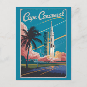 Carte Postale Illustration de voyage de l'art du Cap Canaveral F