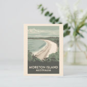 Carte Postale Illustration de voyage de l'île Moreton en Austral (Debout devant)