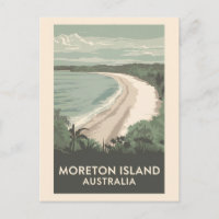 Illustration de voyage de l'île Moreton en Austral