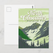 Carte Postale Illustration de voyage du parc national des North  (Devant / Derrière)