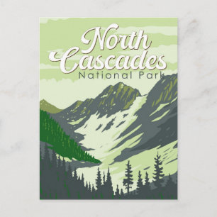 Carte Postale Illustration de voyage du parc national des North 