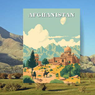 Carte Postale Illustration de voyage en Afghanistan