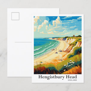 Carte Postale Illustration de voyage Hengistbury Head England