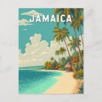Illustration de voyage Jamaïque Art vintage