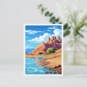 Carte Postale Illustration de voyage vintage Benhaddau Maroc (Debout devant)