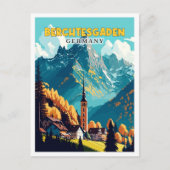 Carte Postale Illustration de voyage vintage Berchtesgaden Allem (Devant)