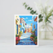 Carte Postale Illustration de voyage vintage Chefchaoun Maroc (Debout devant)