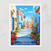 Carte Postale Illustration de voyage vintage Chefchaoun Maroc (Devant)