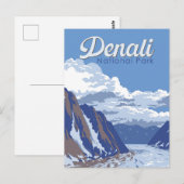 Carte Postale Illustration de voyage vintage du parc national De (Devant / Derrière)