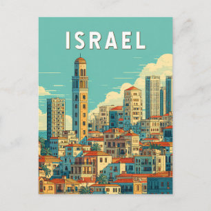 Carte Postale Illustration de voyage vintage Israël