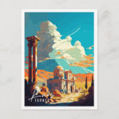 Carte Postale Illustration de voyage vintage Kars Turkey (Devant)