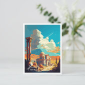 Carte Postale Illustration de voyage vintage Kars Turkey (Debout devant)