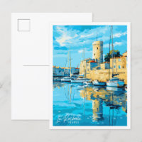 illustration de voyage vintage La Rochelle France