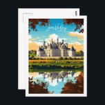 Carte Postale Illustration de voyage vintage Loire Valley France<br><div class="desc">Illustration du lieu de voyage vintage Loire Valley France</div>