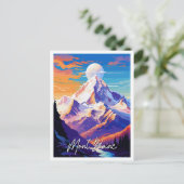 Carte Postale Illustration de voyage vintage Mont Blanc (Debout devant)