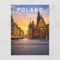 Illustration de voyage vintage Pologne