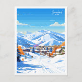 Carte Postale Illustration de voyage vintage Snowbird Utah (Devant)