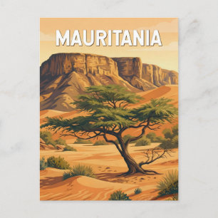 Carte Postale Illustration de voyage vintage sur la Mauritanie