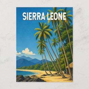 Carte Postale Illustration de voyage vintage sur la Sierra Leone
